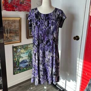 my collection purple and black shirt dress